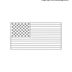 American flag coloring page for Kids