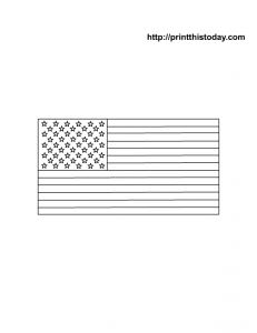 American flag coloring page for Kids