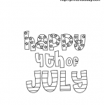 happy 4th of july coloring page