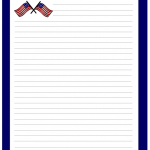 Twin Flags letter pad stationery