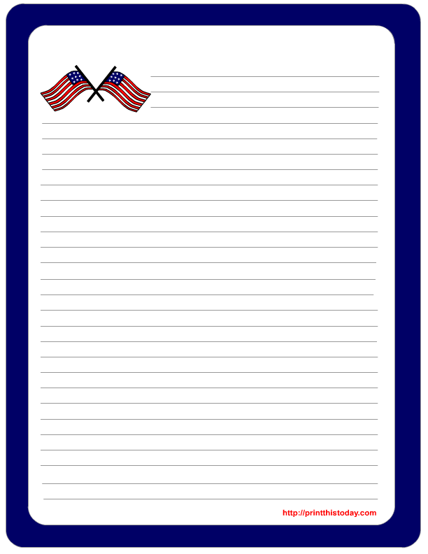 free printable 4th of july stationery