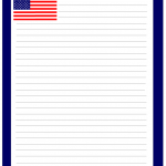 US Flag notepad stationery