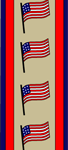 4th of July bookmarks with American Flags