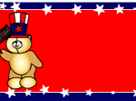 Free Printable Teddy Bear Labels for 4th of July