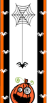 Cute halloween bookmarks printable with spooky pumpkin and scary spider