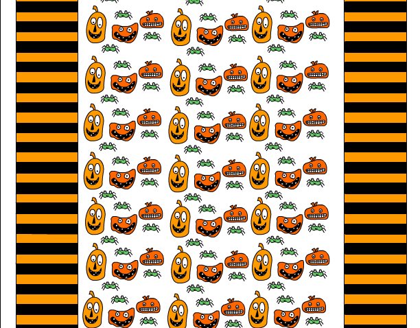 free printable halloween candy wrapper with monsters
