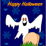 Scary Ghost Halloween Card Printable