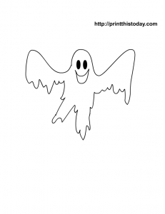 Spooky ghost coloring page