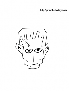 frankenstein coloring page for halloween