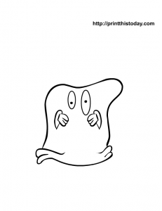 Pillow cover Ghost coloring page for kids