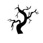 haunted tree stencil