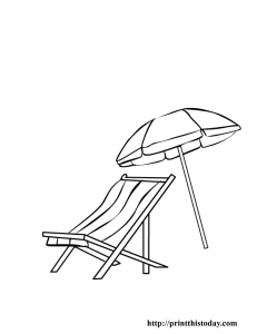 Beach chair and Parasol
