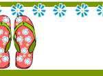 Free printable summer labels with flip flops