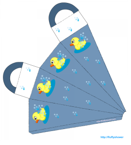 Cute birthday party favor bag with rubber ducky