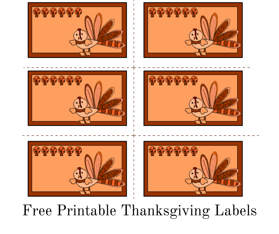 Free printable Thanksgiving labels