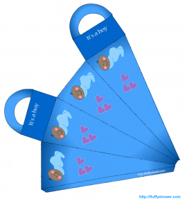 African-American baby boy shower favor bag