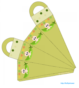 Caucasian pea pod baby shower favor bag printable