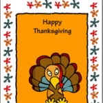 Funky thanksgiving card to print