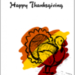 Colorful Happy Thanksgiving Card