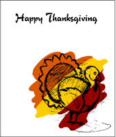 Colorful Happy Thanksgiving Card