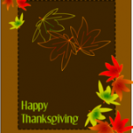 Happy Thanksgiving Card with Maple leaves