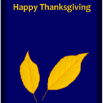 Thanksgiving Card with autumn leaves