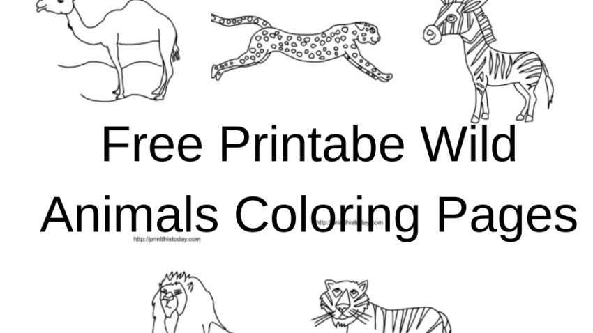 Free Printable Wild Animals coloring pages