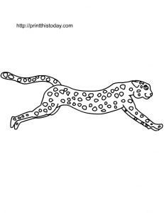 Free printable coloring page with Cheetah