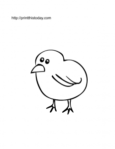 free printable cute chick coloring page