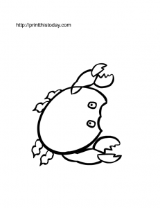 free printable crab coloring page to color