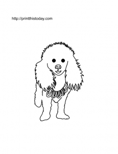 free printable dog coloring page