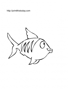 A fish to color in many colors