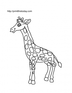 Cute Giraffe Coloring Page