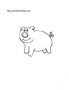 pig coloring page to download