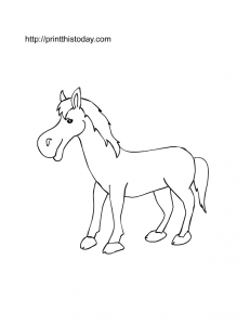 free printable pony picture to color