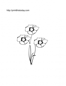 Free Printable spring flowers coloring pages