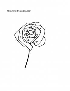 Beautiful Rose coloring page
