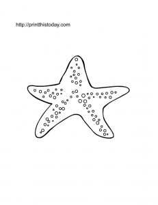free printable starfish page to color