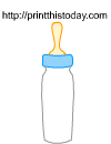 free clip art for baby shower with a blue bottle