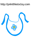 free blue bib clip art for baby shower