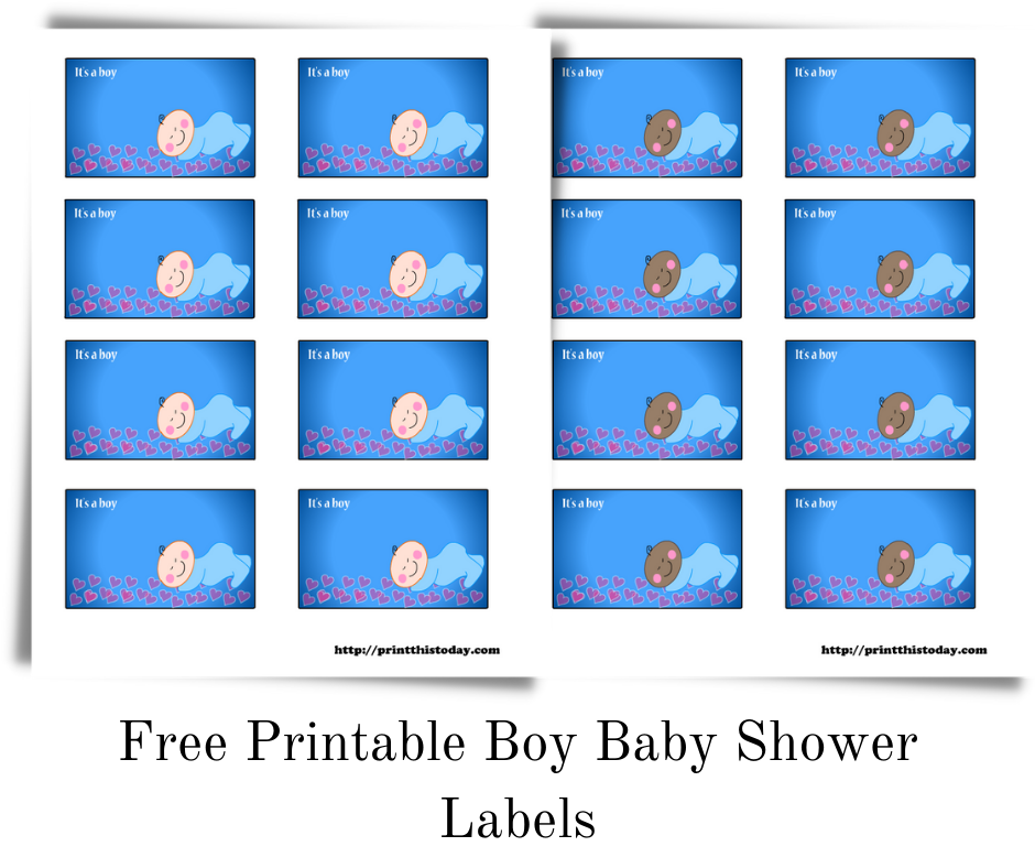 Free Printable Boy Baby Shower Labels
