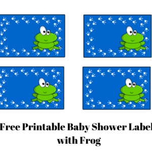 Free Printable Baby Shower Labels with Frog