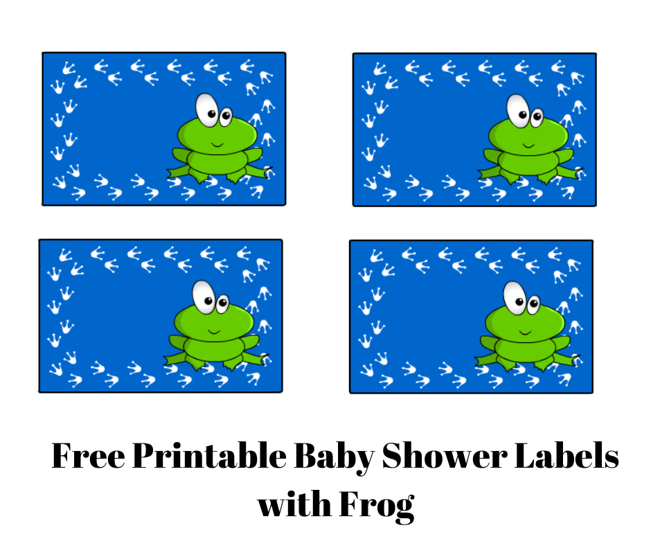 Free Printable Baby Shower Labels with Frog