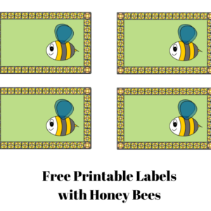 Free Printable Labels with Honey Bees