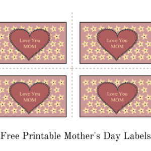 Free Printable Mother's Day Labels