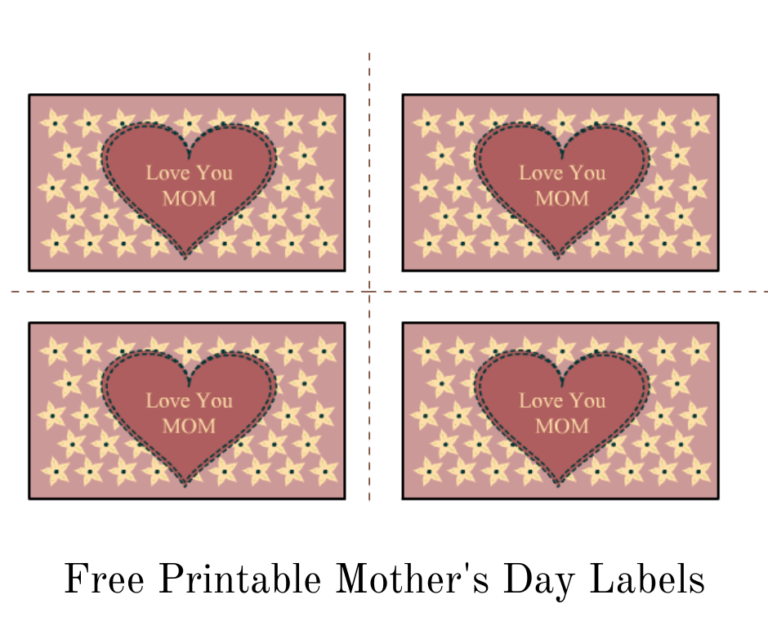 Free Printable Mother’s Day Labels