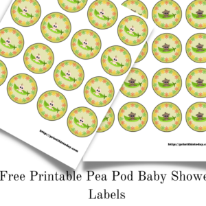 Free Printable Pea Pod Baby Shower Labels