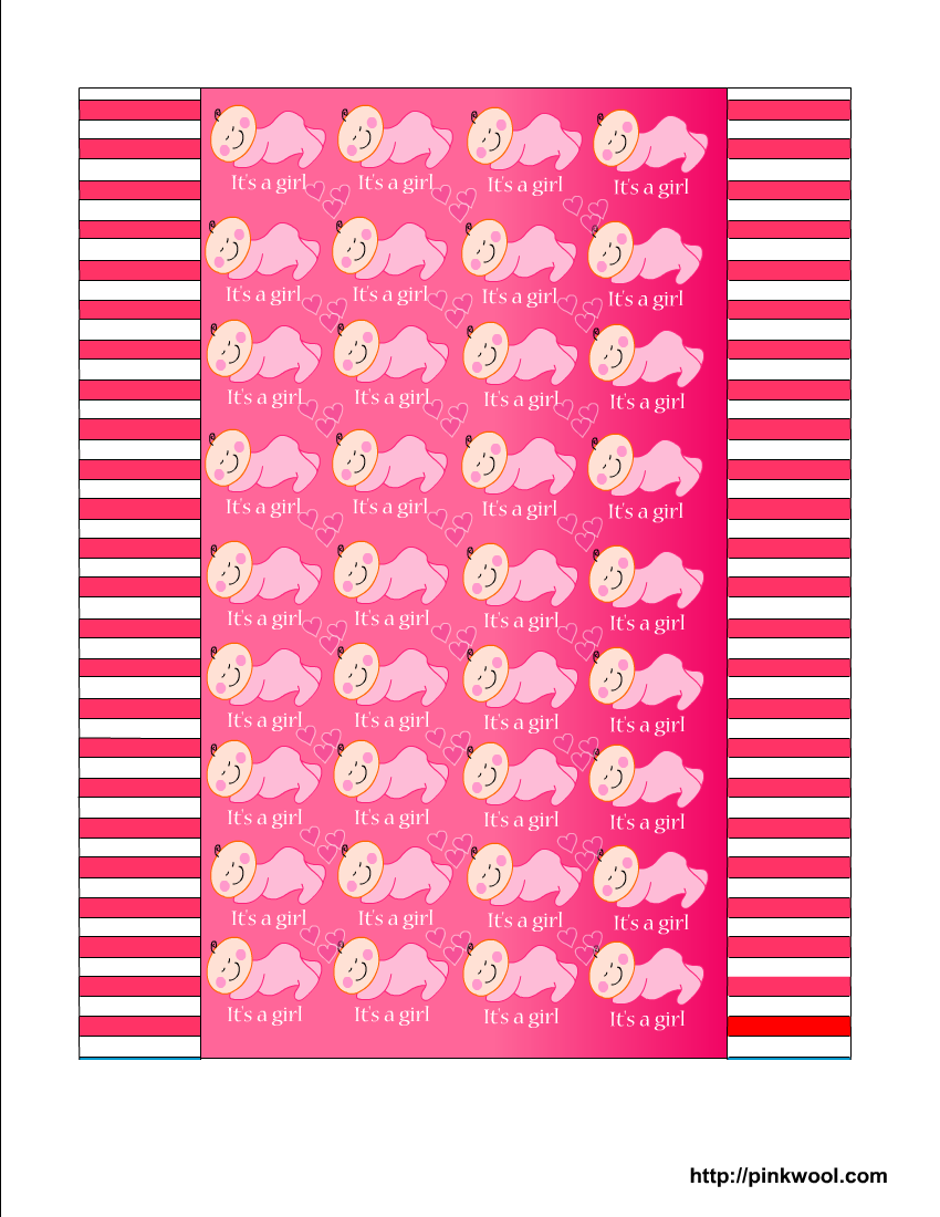 Free Printable Baby Shower Candy Wrappers for Girl and Boy Showers