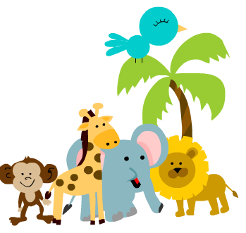 free printable baby jungle animal clipart