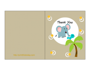Baby Shower Thank You card
